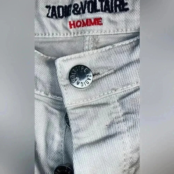 Zadig & Voltaire trendy cream lightweight 5 pckt casual slim fit denim jean 29 - Picture 4 of 5